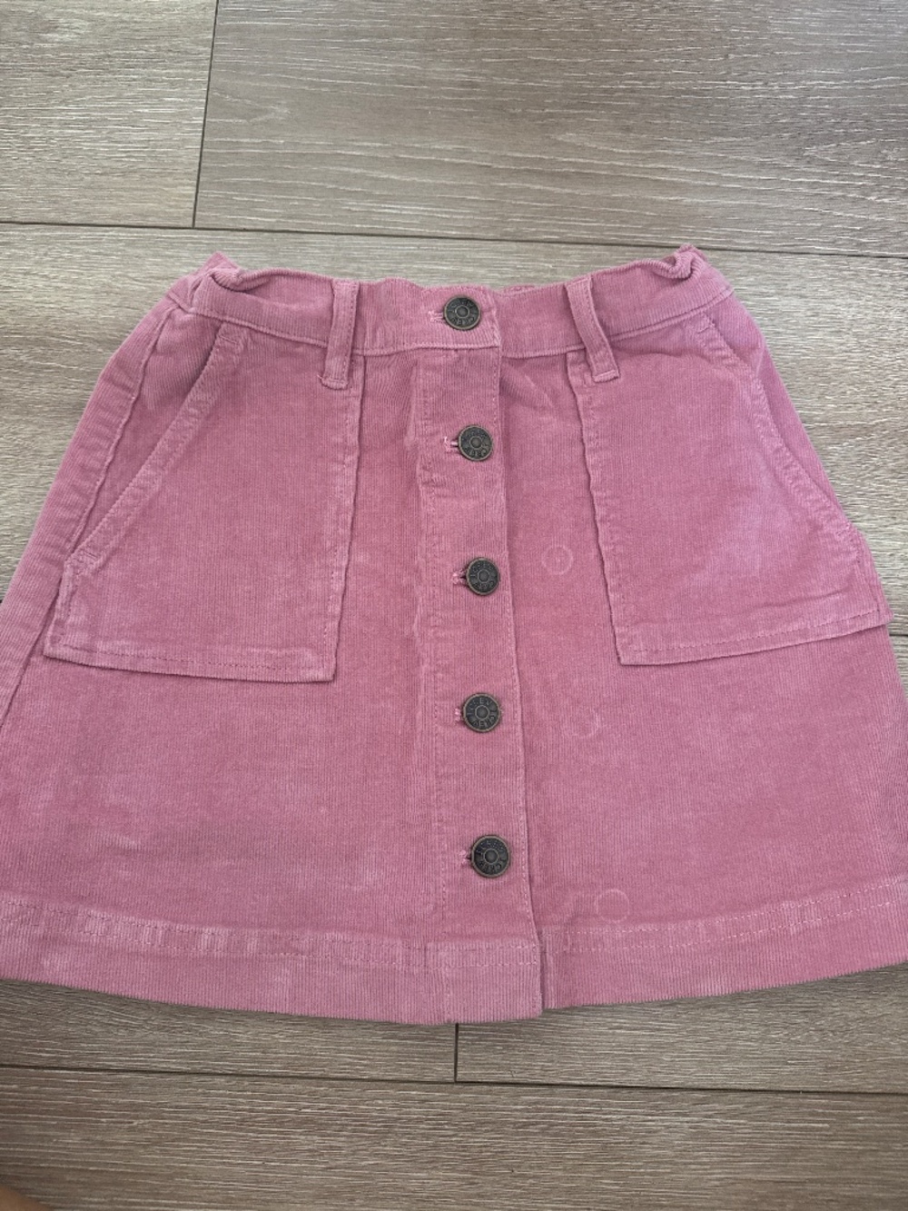 NWT Crew cuts -pink corduroy skirt with button closures